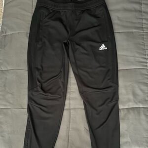 Adidas Black Track Pants with White Logo